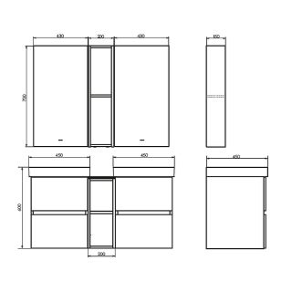 Шкаф Comforty Дартфорд  00-00013693 Дуб темно-коричневый 20 см